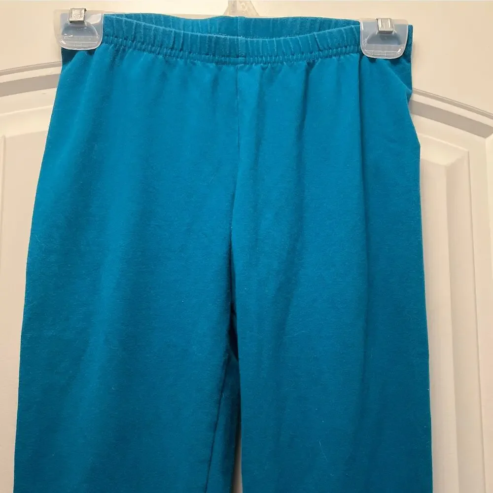Hanna Anderson Girls Cotton Pull On Ribbed Leggings Size 160 US‎ 14-16 Green